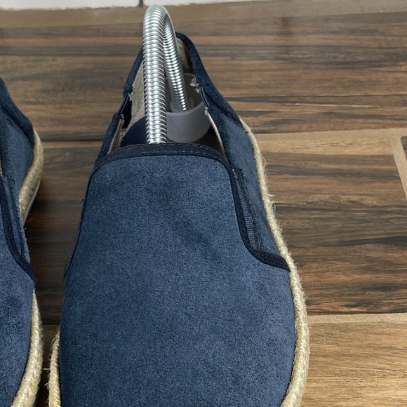 Clarks Somerset Mens Size 7 Shoes Blue Suede Ortholite Espadrille Comfort Loafer